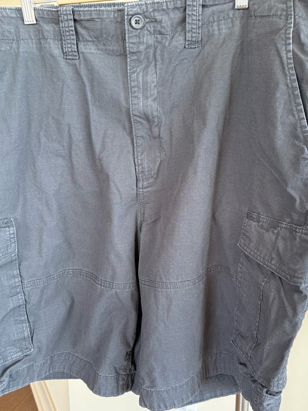 Nautica Dark Gray Button-Front Casual Shorts